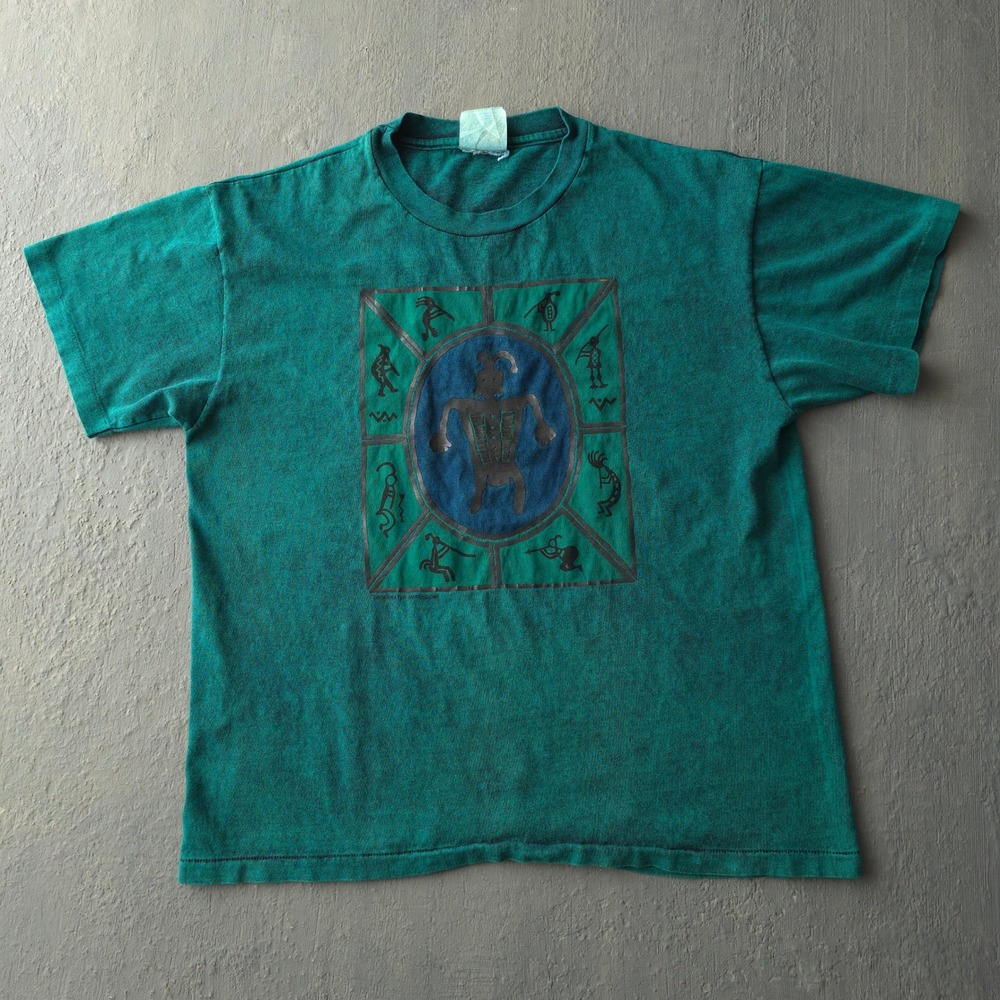 Vintage 90s Teal T-shirt Medium Single Stitch Made in USA Underwater Impressions